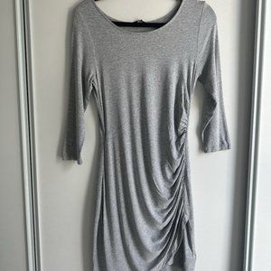 H&M Ruched Cotton Midi Dress